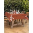 thumbnail image 3 of Outdoor Tablecloth with Umbrella Hole for Patio/Picnic/Party/Camping, Vintage Brick Red Starfish Waterproof Table Cloth Rectangle Table Cover Washable, Summer Coastal Beach Marine Life (60"x 102"), 3 of 9