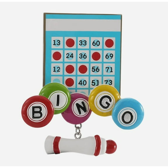 Bingo Card with Dangling Marker Personalized Christmas Ornament Kit