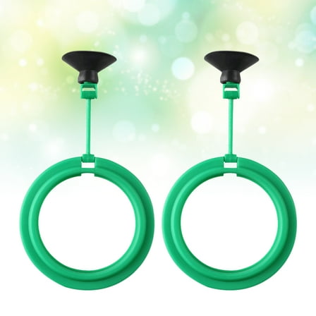 LABSERRON 2Pcs Green Plastic Floating Feeding Ring for Aquarium Fish Tank Accessories 2.2x2.2in