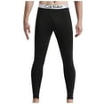 thumbnail image 2 of Riecok Mens Thermal Underwear Sets Seamless Round Neck Solid Color High Elasticity Base Layer Long Johns Running Ski Top and Bottom Black M, 2 of 6