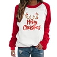thumbnail image 1 of Sudaderas de Cuello Redondo de Navidad Para Mujer Blusa Cómoda de Manga Larga Con Estampado de Moda Odeerbi  ODB201661, 1 of 6