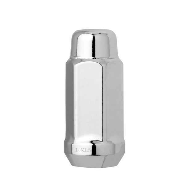 100 pcs Chrome 14x1.5 Closed End XL Bulge Acorn Lug Nuts Cone Seat