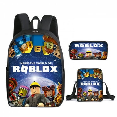 3-Piece Gamer Style Backpack Set for School and Travel – Pixel Block Adventure Design