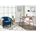 thumbnail image 6 of Indoor Home Office Furniture Tania Contemporary Task Chair In Gold Metal And Pink Velvet, 6 of 11