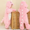 thumbnail image 5 of Kigurumi-ropa de dinosaurio para bebé recién nacido, pijamas para niño y niña, mono infantil, traje de Cosplay de Animal cálido, mono con capucha, Invierno, 5 of 5