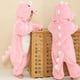 thumbnail image 5 of Kigurumi-ropa de dinosaurio para bebé recién nacido, pijamas para niño y niña, mono infantil, traje de Cosplay de Animal cálido, mono con capucha, Invierno, 5 of 6