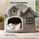 thumbnail image 5 of Nido Cama para casa de gatos Material de felpa ultra suave Camas para gatos para gatos de interior Casa para gatos Alivia la presión muscular y articular Diseño privado y cómodo Cojín suave extraíble, 5 of 8