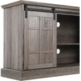 thumbnail image 2 of Modern Farmhouse TV Stand, Entertainment Center for 65 inch TV with Barn Door, Gray, 2 of 9