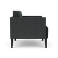 thumbnail image 2 of Luxe Lounge Reception Bariatric Chair / Black Steel Legs / Dark Gray / Dark Gray, 2 of 5