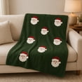 thumbnail image 6 of Roiihwy Christmas Throw Blanket for Couch, Holiday Christmas Santa Claus Flannel Fleece Blanket, Soft, Cozy, Plush, Warm Winter Cabin Christmas Decorations, 27X39In, B, 6 of 6