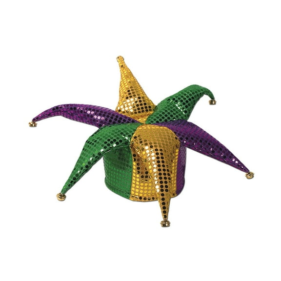 Party Central Club Pack of 12 Jester Glitz 'N Gleam Hat Costume Accessories - One Size