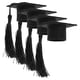 thumbnail image 4 of 4 birretes de graduación con adornos para botellas de vino, mini sombreros de doctorado con borlas., 4 of 7