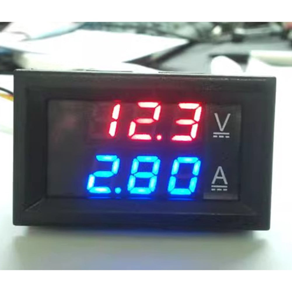 Pack Of 4 Led Digital Voltmeter Ammeter Dc0-100V 50A Volt Amperemeter With Shunt