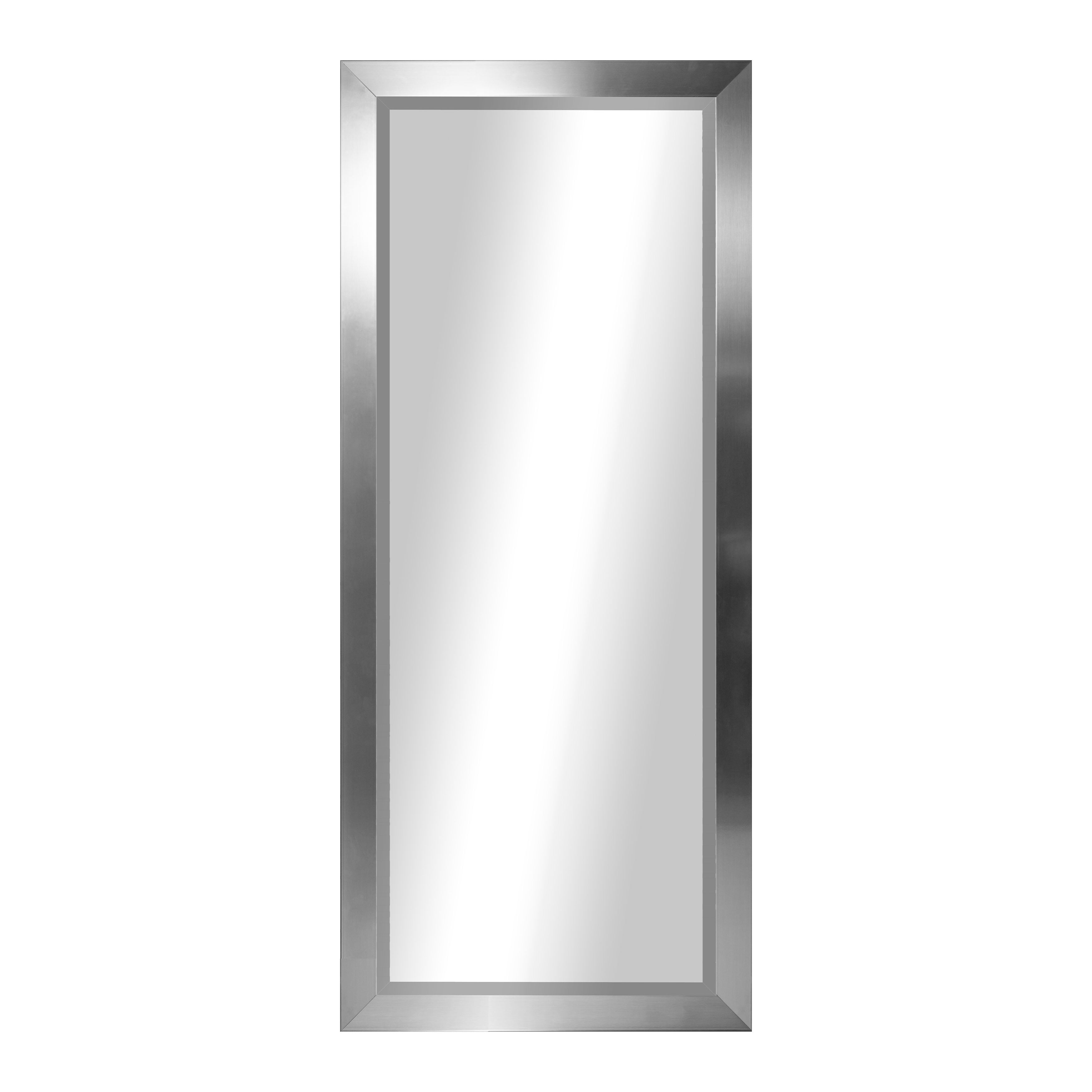 Rayne Beveled Full Length Wall Mirror 65.5"x32" Floor Mirror Silver