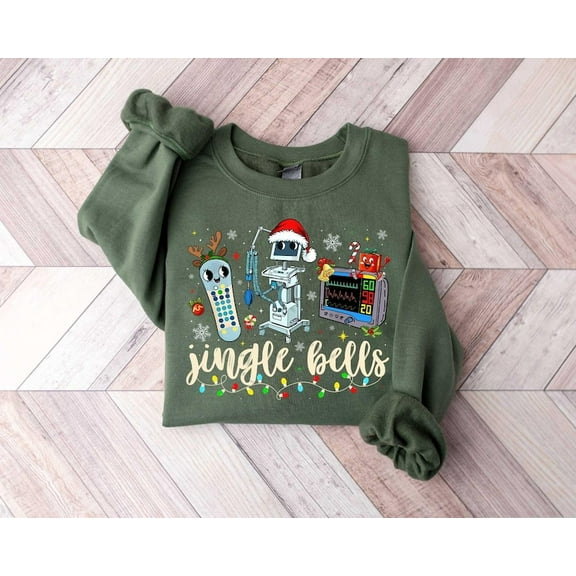 Nurse Christmas Jingle Bells Sweatshirt, Christmas Nurse Shirt, Nurse Christmas Sweatshirt, Christmas Shirt, Doctor Sweatshirt, Er Nurse
