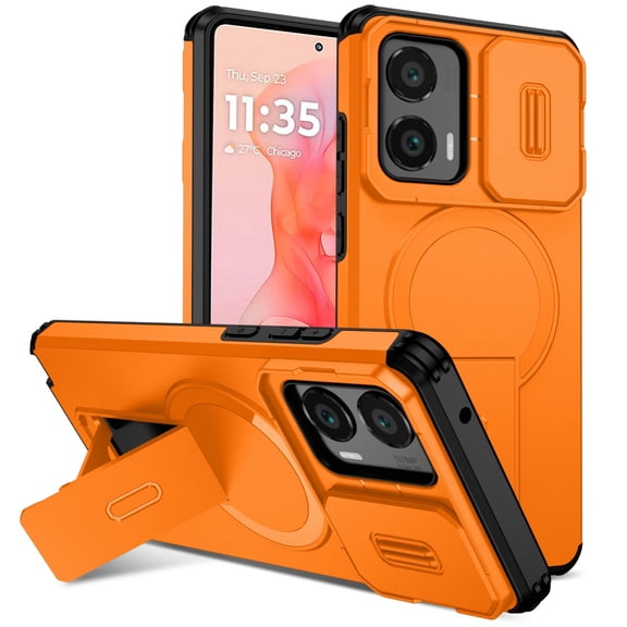 SELOZKE Compatible with Motorola Moto G Stylus 5G 2024 Black Phone Holder, Magnetic Protective Phone Case