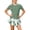 AB46 Green, variant on Tisuna Girl'S Stylish Swimwear Solid Color Short Sleeve Crew Neck Tops With Built In Bra And Floral Print Skirt Two Piece Tankini Soft Stretchy Youth Swimming Pool Beachwear Green Size 9-10 Years