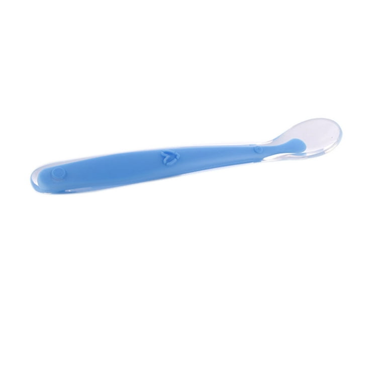 Baby Products Online - New soft silicone spoon for baby Spoon color sensing  spoon Food candy for children Baby feeding utensils - Kideno