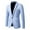 07-Sky Blue, variant on oqasdz Blazer for Men Solid Color Single One Button Stretch Casual Slim Fit Business Wedding Party Banquet Coat Top,Size 2X