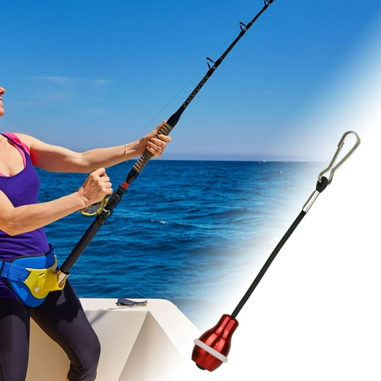 Portable Fishing Rod Pendant 5.5 Inch Fishing Tool Prevents Alloy Non-Slip  Fishing Rod Pendant for Fishing Men Gifts Red 