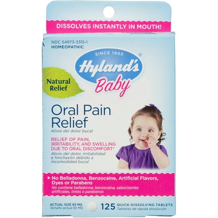 Hyland's Baby Oral Pain Relief, 125 tablets (Best Thing For Baby Teething Pain)