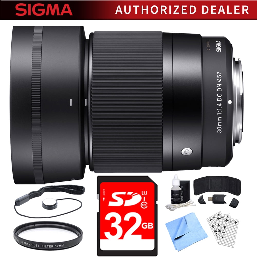 Sigma 30mm F1 4 Dc Dn Lens For Sony E Mount Includes Bonus Vivitar 52mm Multicoated Uv Protective Filter And More Walmart Com Walmart Com