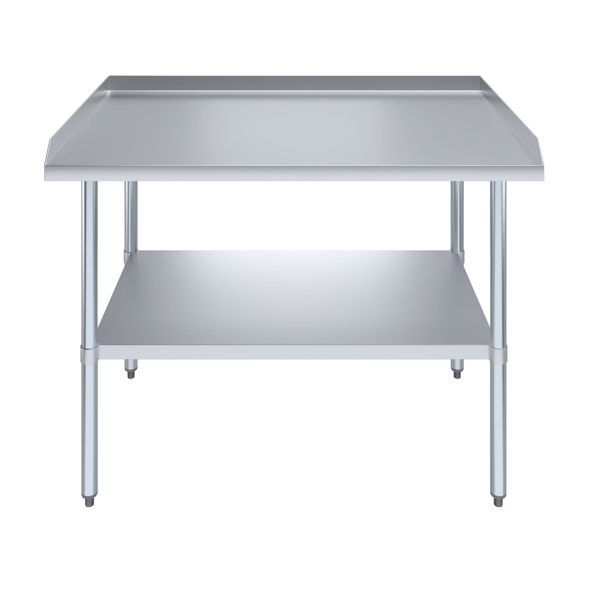 AmGood 48" Long x 30" Deep Commercial Work Table with Backsplash and Sidesplashes | Stainless Steel Prep Table for Kitchen, Restaurant, Garage, Laundry | NSF