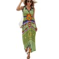 thumbnail image 1 of Vestido Largo Sin Mangas Para Mujer, Bohemian Pattern Traje Informal Para Cumpleaños, Verano, 1 of 5