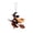 Orange, variant on Halloween Yellow Gothic Stained Glass Witch Acrylic Bag Charm for Purse Backpack Halloween Decor 4 Inch