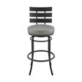 thumbnail image 3 of Miekor Furniture Natya Swivel Counter or Bar Stool in Black Finish with Gray Faux Leather 99328, 3 of 12