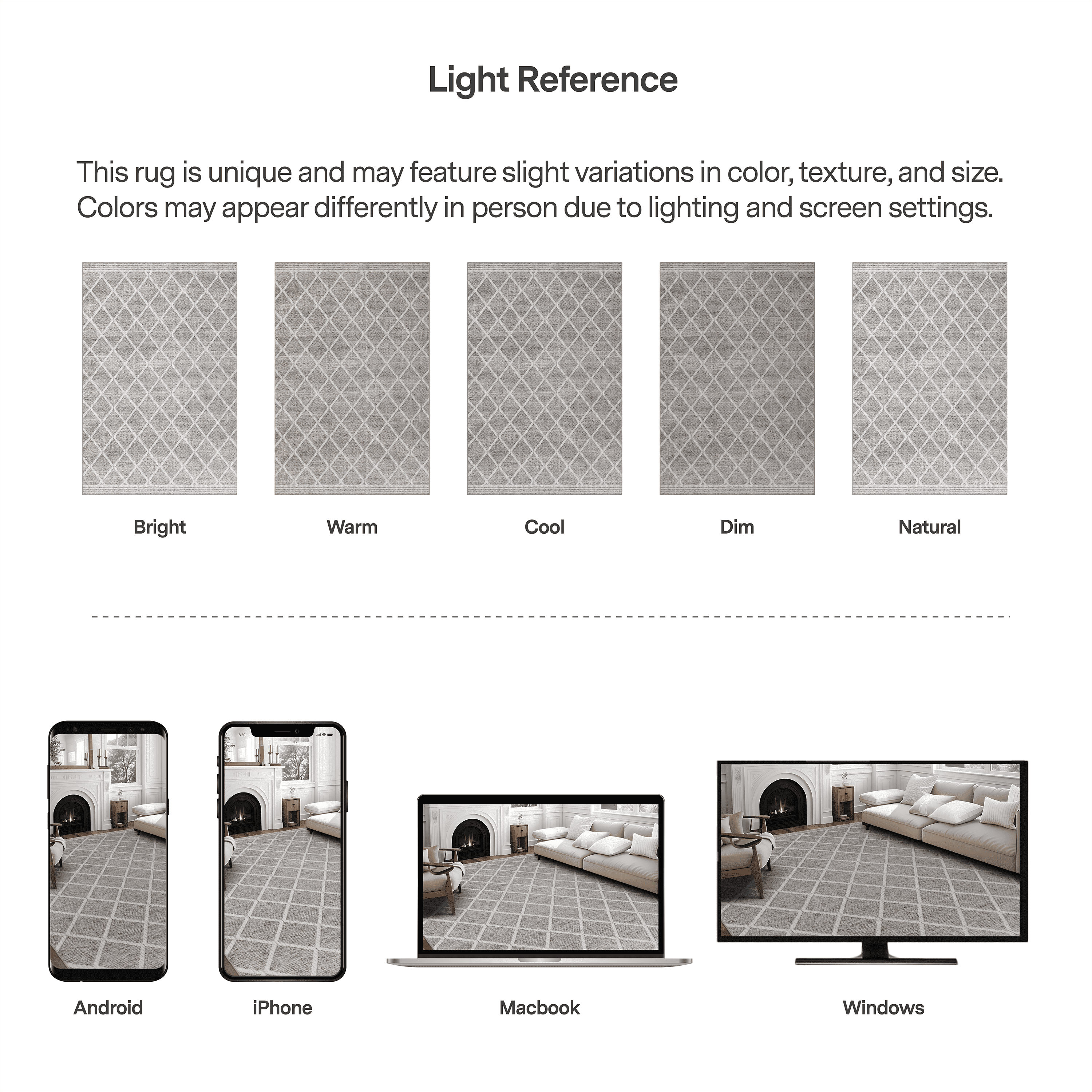 ReaLife Rugs Machine Washable Printed Tessa Modern Distressed Trellis Light Beige Ivory Eco-friendly Recycled Fiber Area Runner Rug (2'6" x 6')