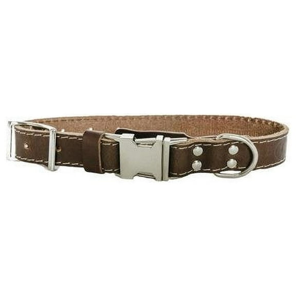 Luxury Quick Release S Burgundy Leather Collar Width 5/8" Range 10" - 15"