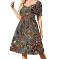 thumbnail image 4 of Vestido de hada de manga corta con texturas minerales y dorado de Evil Eye. Vestido de noche elegante y chic de moda para mujer., 4 of 8
