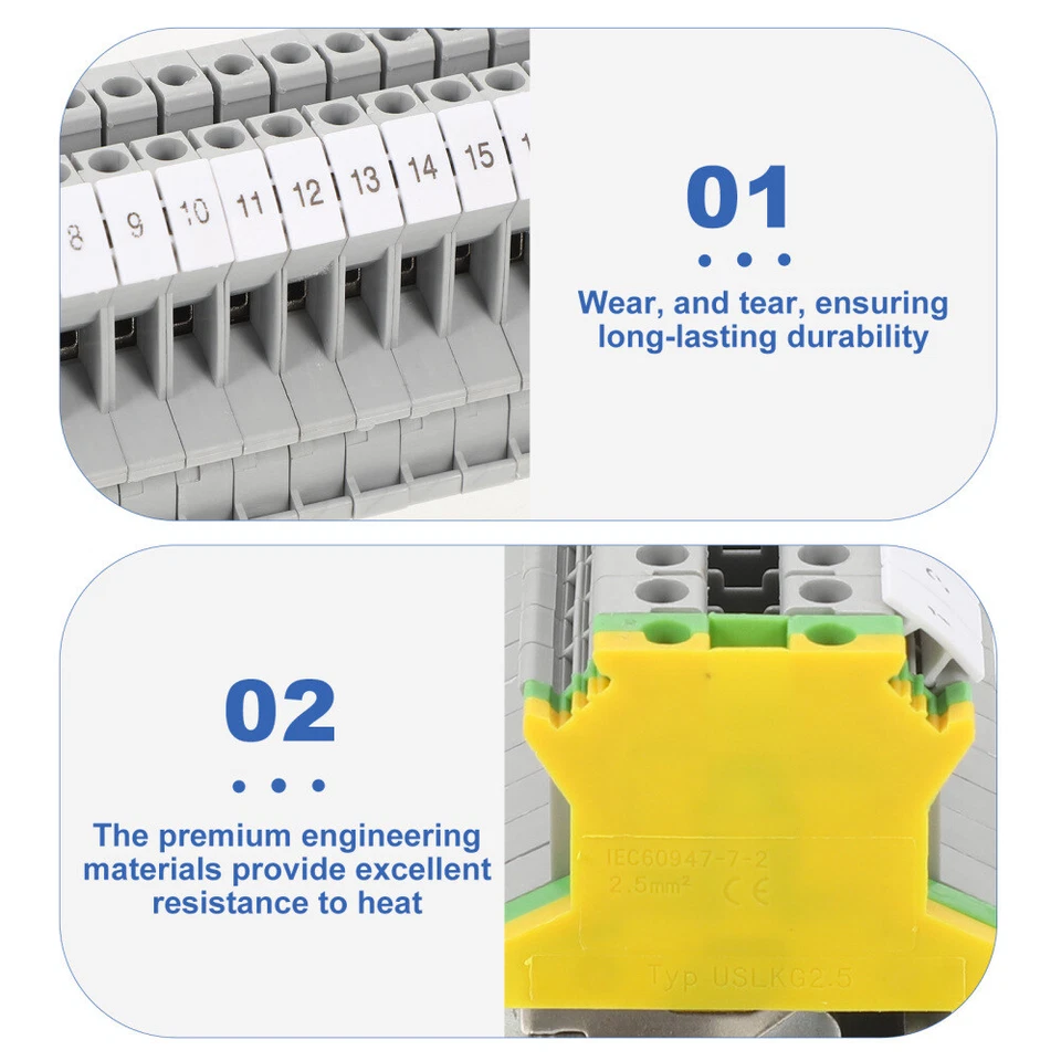 CIRCLE- Rail Connector Square Terminal Accessories Block Grounding Circuit Blocks