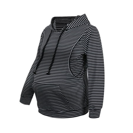 

ARACH&CLOZ Women s Nursing Hoodie Sweatshirt Long Sleeves Breastfeeding Maternity Tops