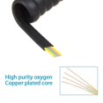 thumbnail image 3 of GHSDFBB Telephone Cord, 5Feet Uncoiled Phone Cord Works with All Corded Landline Phones,Handset Cord, Universally Compatible,for Use in Home or Office, Telephone Accessory, Black, 2 Pack, 3 of 7