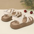 thumbnail image 5 of hengsof Girls' Open Toe Princess Beach Sandals Non Slip Soft Sole Summer Casual Flat Shoes Children's Fashion Sandals, 5 of 6