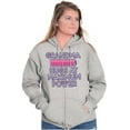 thumbnail image 3 of Grandma Hugs Cute Gigi Nana Gram Womens Plus Size Graphic Zipper Hoodie Brisco Brands 2X, 3 of 5