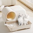 thumbnail image 4 of Enclosed Cat Litter Box, Plastic Kitty Litter Pan Sturdy  for Large Cats, 4 of 7