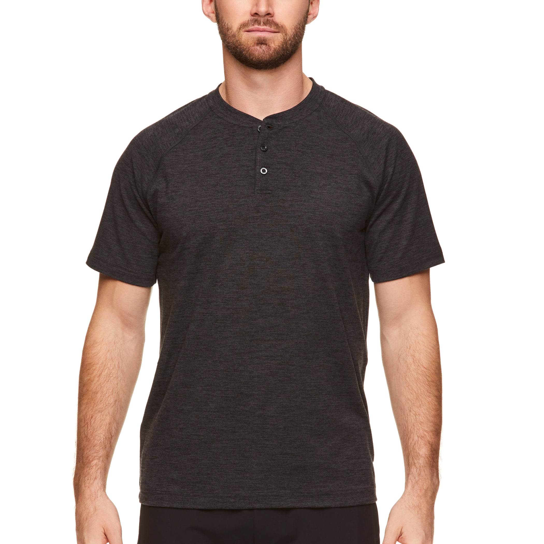 Gaiam - Gaiam Men's Yoga Intent Active Short Sleeve Henley, up to Size ...