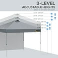 thumbnail image 4 of Outsunny 10' x 10' Pop Up Canopy Tent with Sidewall and Bag, Grey, 4 of 10