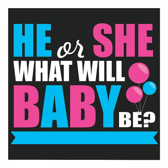 Gender Reveal Backdrop Banner 6X6 - Party Decor - 1 Piece