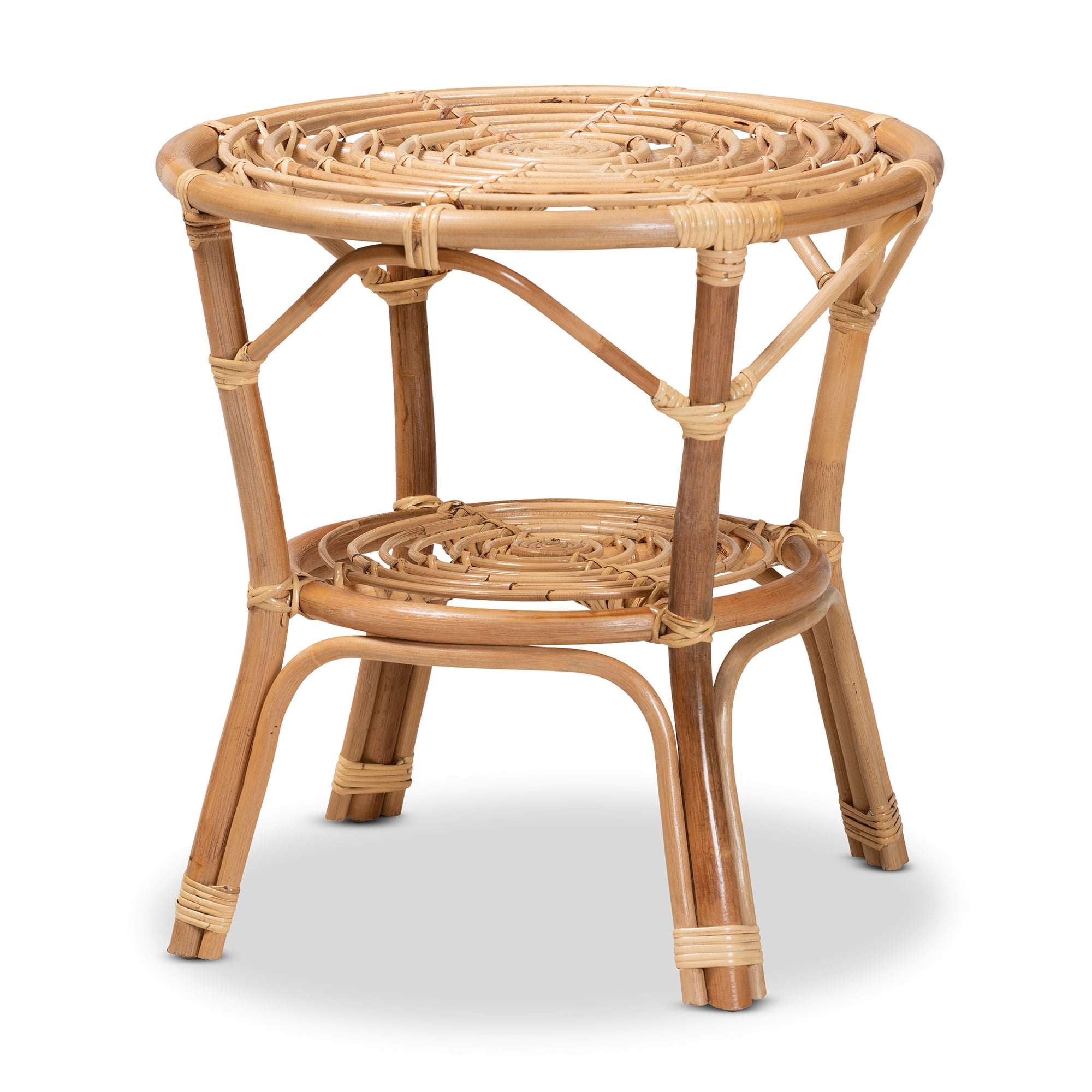 Baxton Studio Alleta Rattan BOHO Living Room Sets, 3-Piece, Natural Brown