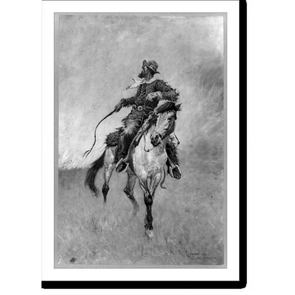 Historic Print, The cow boy [sic], or, Lighting the range fire.Frederic Remington., 16" x 20"