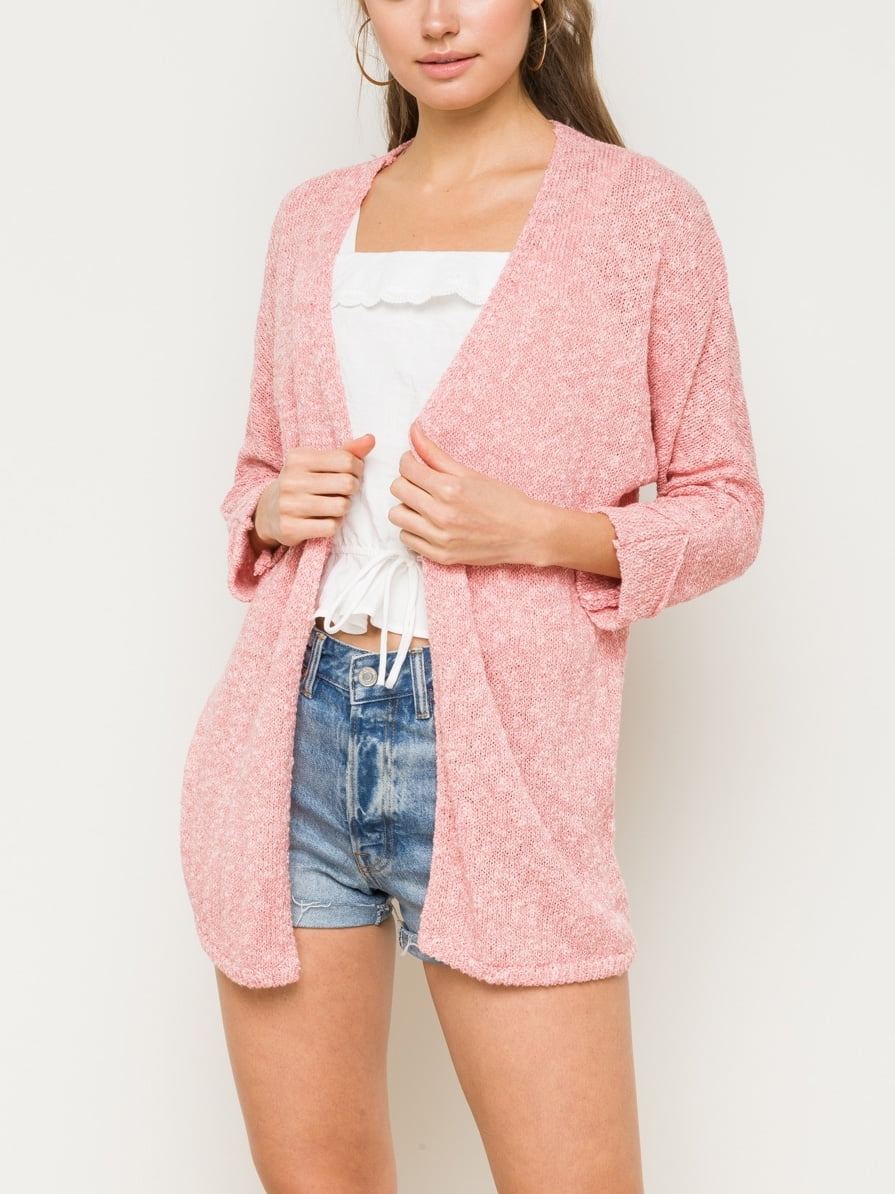 hem and thread long open cardigan