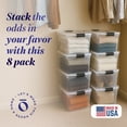 thumbnail image 2 of Homz 31 Qt Secure Latch Clear Stackable Storage Container Bin (8 Pack), 2 of 11