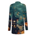 thumbnail image 5 of Nmnitkp Women's Halloween Pumpkin Cardigan Long Sleeve Open Front Knit Outwear Over Coats Plus Size Knit Sweater Top Multicolor,2XL, 5 of 6