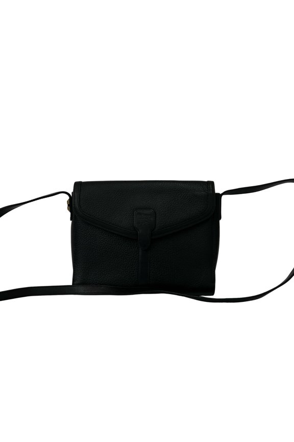 Pre-Owned Burberrys Shadow Horse Logo Nova Check Pattern Leather Shoulder Bag/Pouch, Black,...