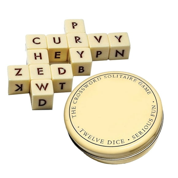 Solitaire Game The Solitaire Game The Idea Of the Game Is To Use All 12 Dice To Spell Connected Words Puzzle Game Toys