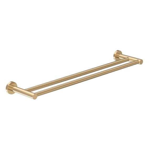 Dia 24" Double Wall-Mounted Towel Bar in Brushed Bronze